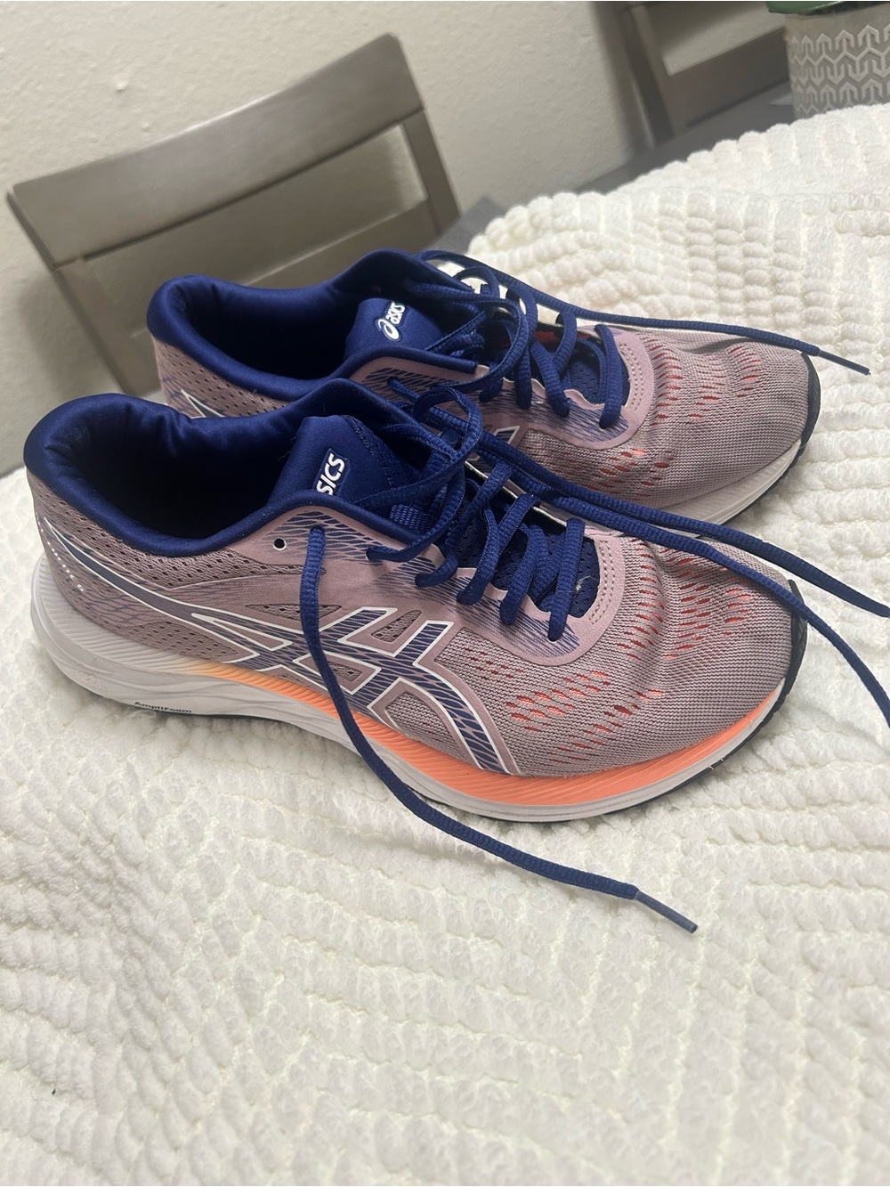 Asics Women’s Running Shoes - Navy, Pink & Coral Accents